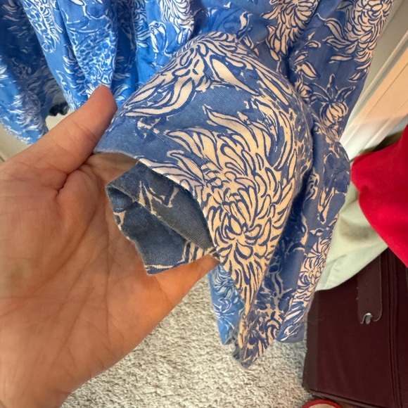 Lilly Pulitzer Blue Floral Sleeveless Maxi Dress - Picture 3 of 4